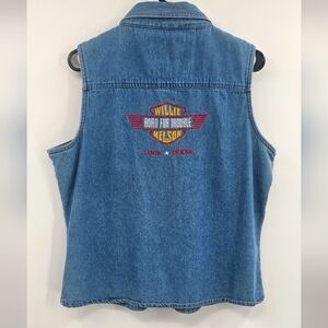TwinV Motorcycle Wille Nelson Jean Sleevless Shirt Size Large